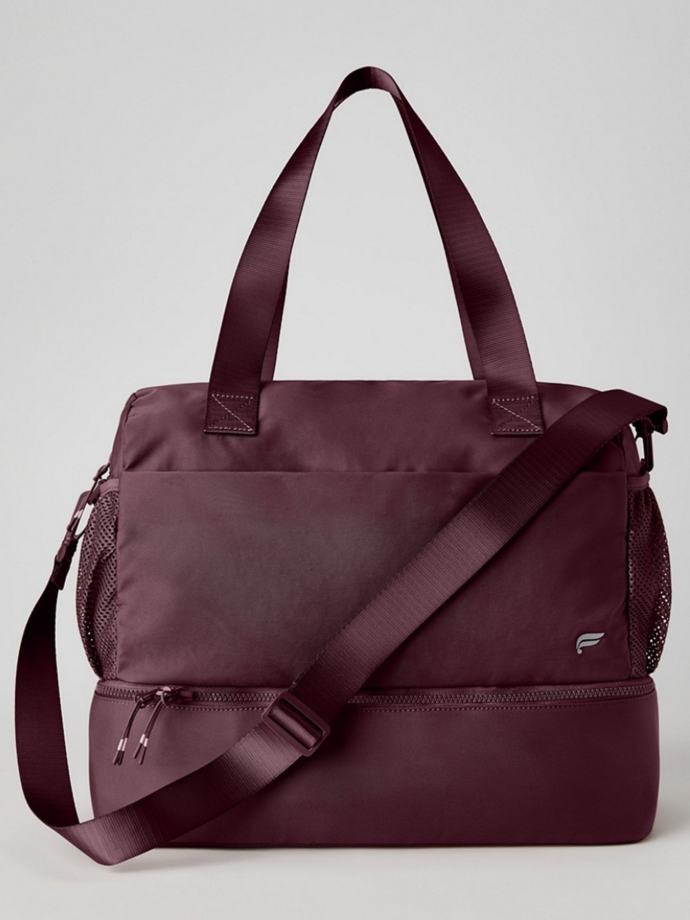 [NWT Fabletics] The Essential Gym Bag (Color: Oxblood) - Picture 2 of 5